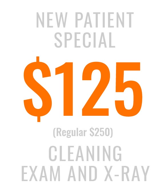 New Patient Special for cleaning exam and x-ray