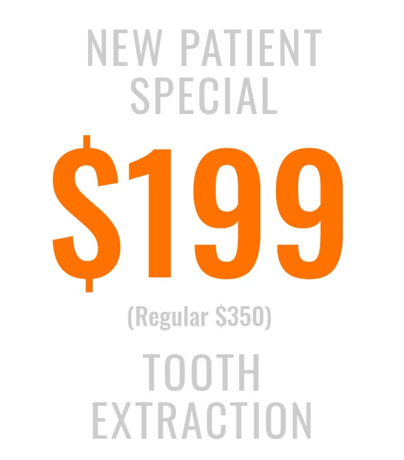 New patient special for tooth extraction