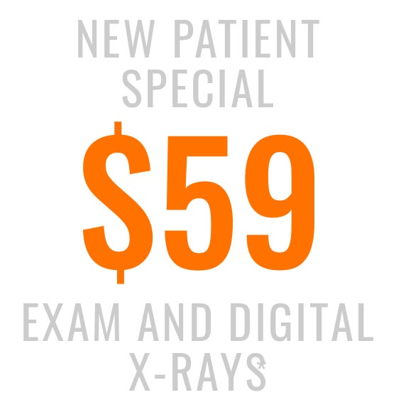 OC Dental Specialists New Patient Special exam and digital x-rays